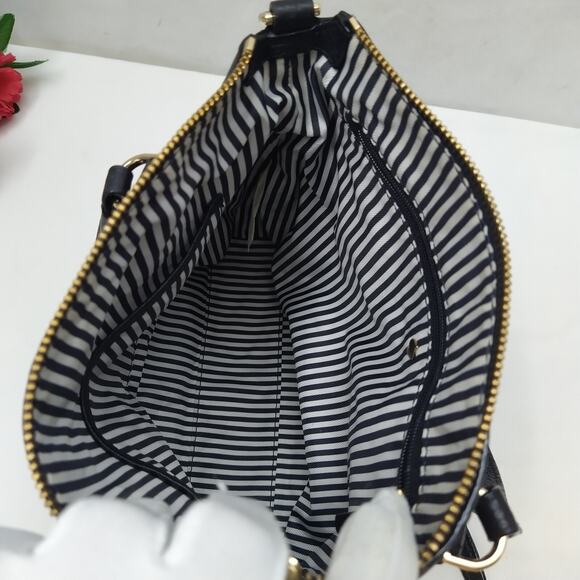 Kate Spade New York Black Pebbled Leather Zipper Closure Crossbody Shoulder Bag - Picture 10 of 16